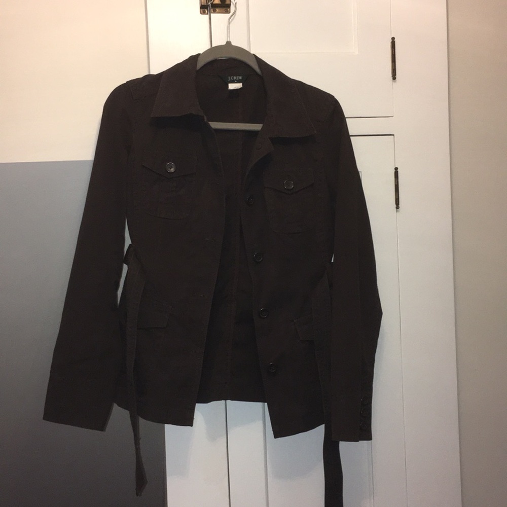 J Crew Brown Belted Jacket
